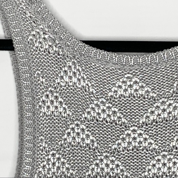 Anthropologie Moth Sana Foiled Tank Metallic Small - Picture 6 of 12